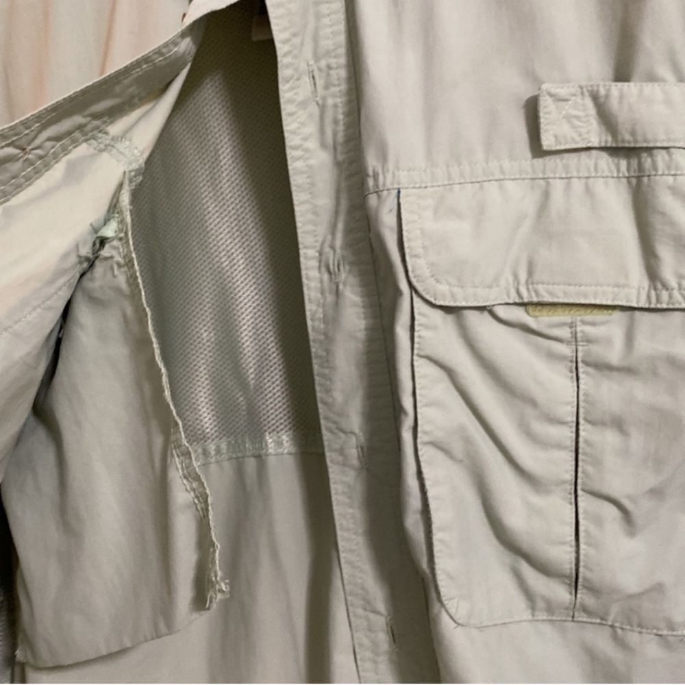 Bass Pro Worldwide Sportsman Long Sleeve Vented Button Down Shirt Men Size XL - Picture 6 of 9